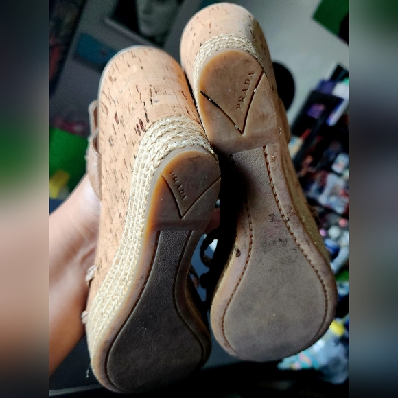 PRADA Calzature Donna Wedge Platform Sandal size 8.5 - Picture 4 of 6